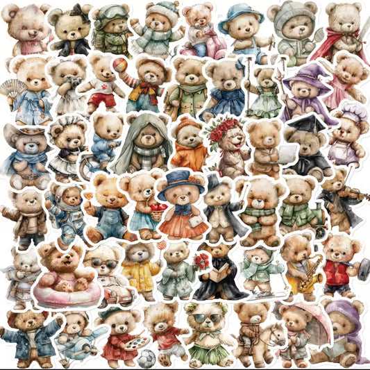 50 Stickers Vinil Osos