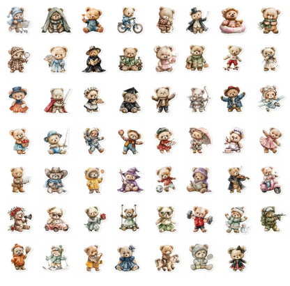 50 Stickers Vinil Osos