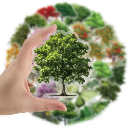 50 Stickers transparentes arboles