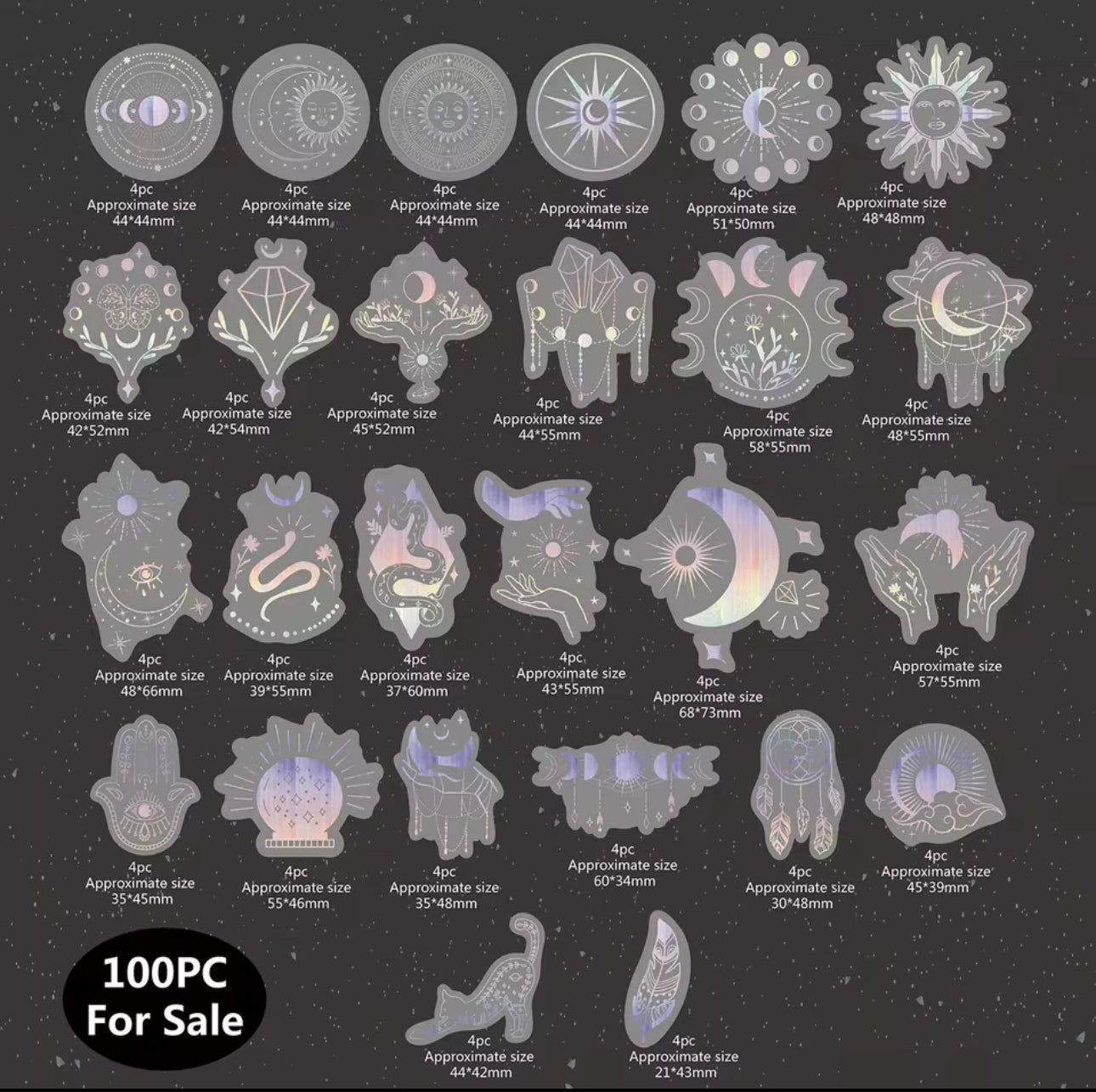 Stickers Misticos & Magicos Holograficos