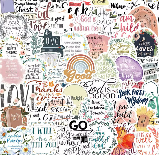 50 Stickers Vinil Religion