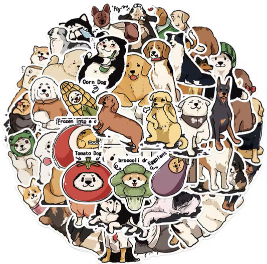 50 Stickers Vinil Perritos