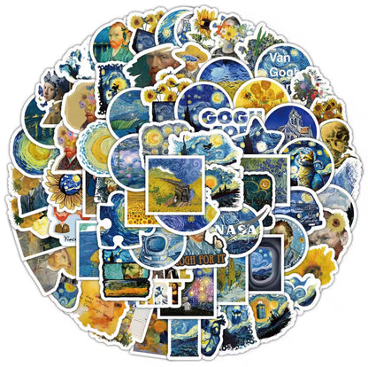 50 Stickers Vinil Van Gogh