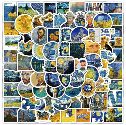 50 Stickers Vinil Van Gogh