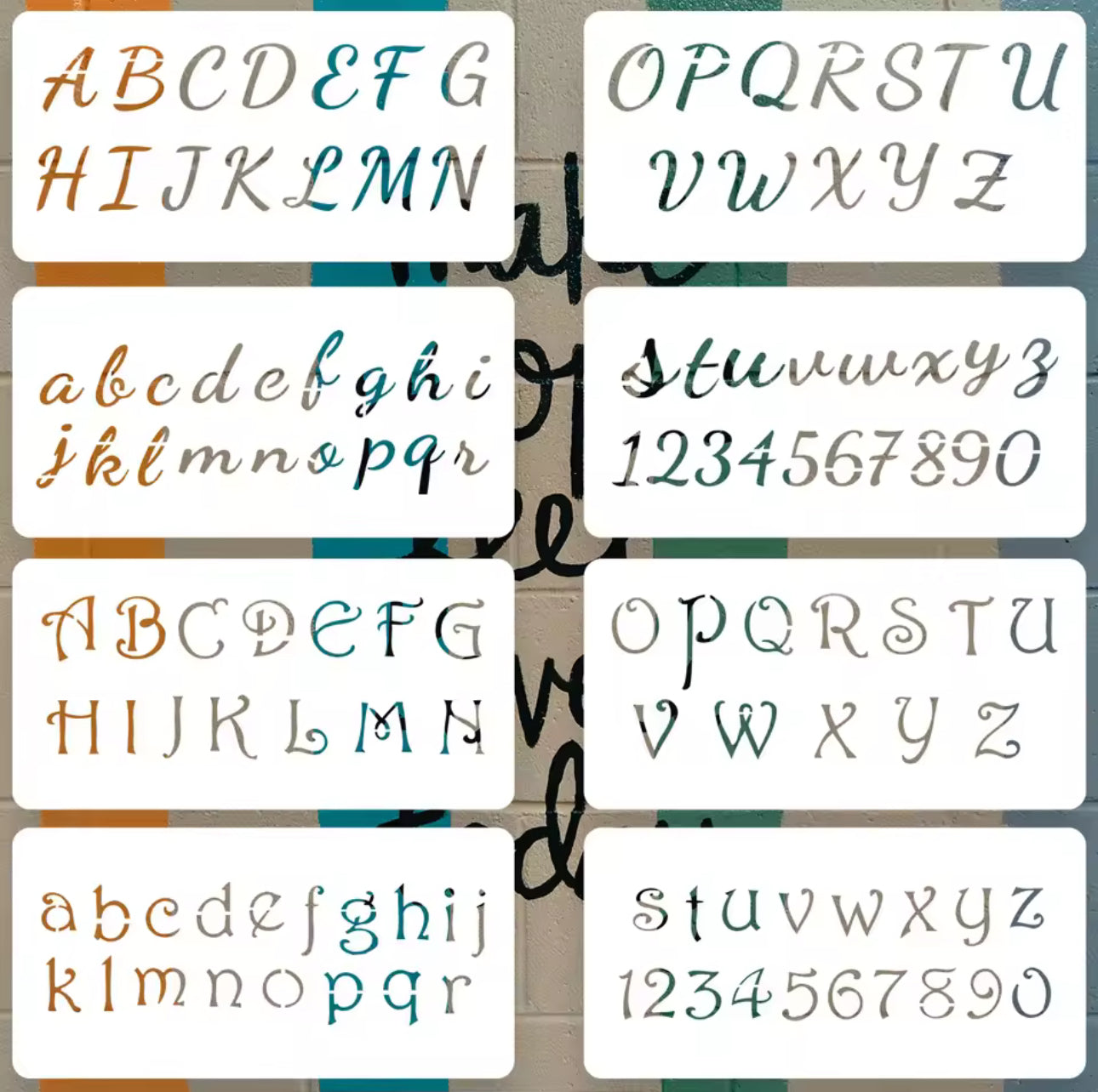 8 Stencils Alfabeto