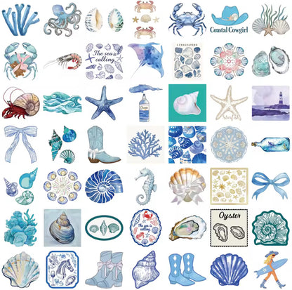 50 Stickers Vinil del mar
