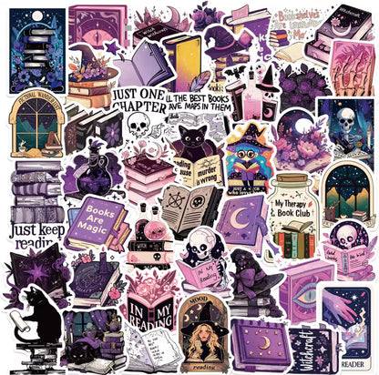 50 Stickers Vinil Mistico Violeta