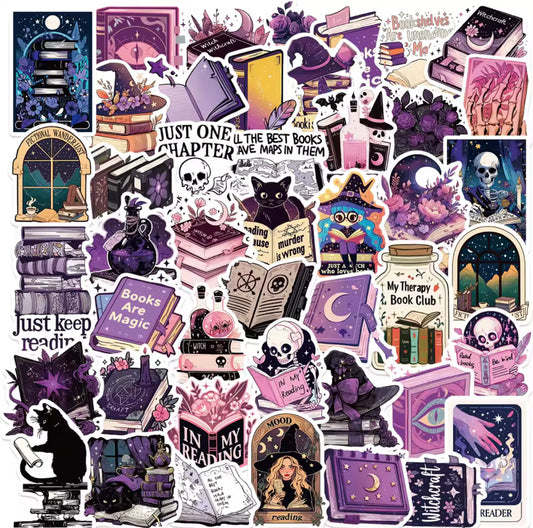 50 Stickers Vinil Mistico Violeta