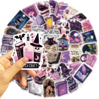 50 Stickers Vinil Mistico Violeta