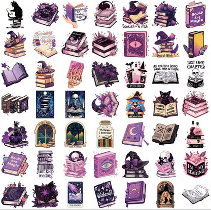 50 Stickers Vinil Mistico Violeta
