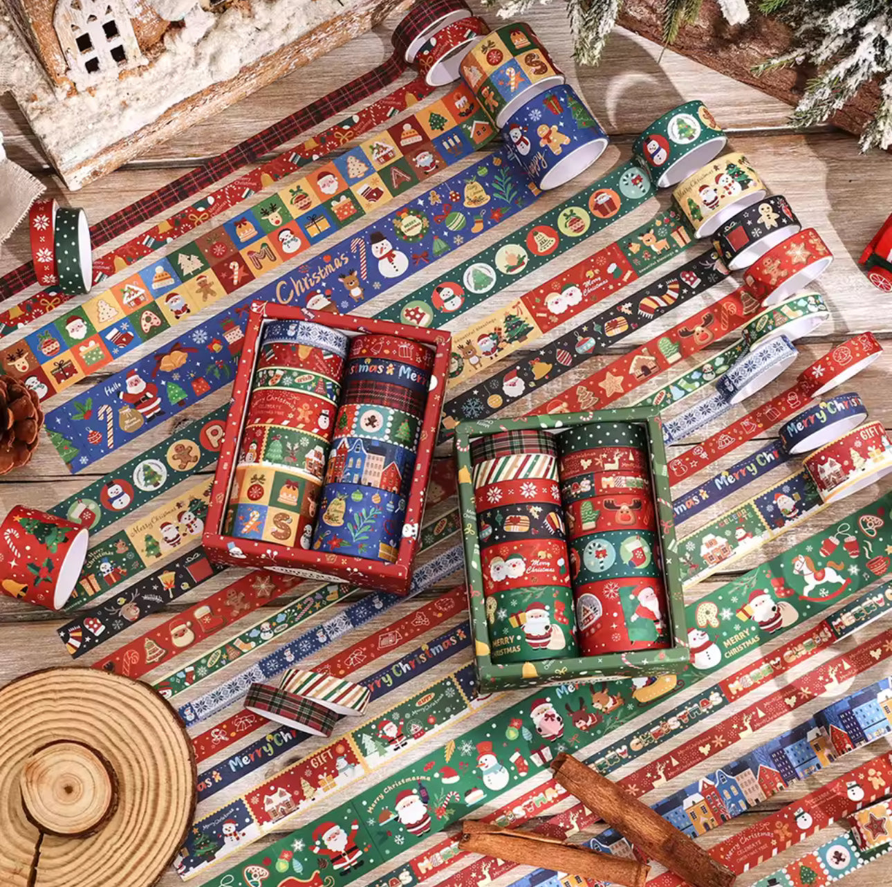 12 Washi Tapes Navideños