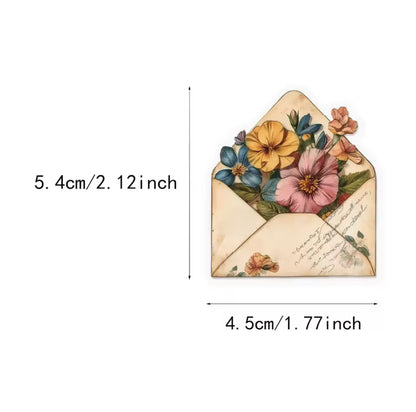 50 Stickers transparentes Hongos vintage