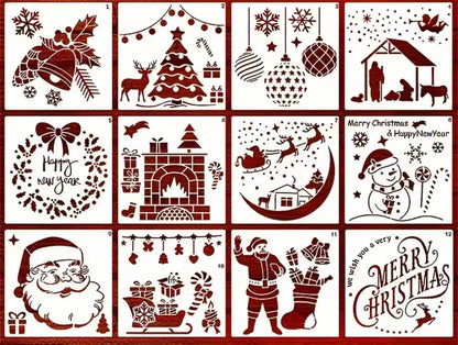 12 Stencils Navideños