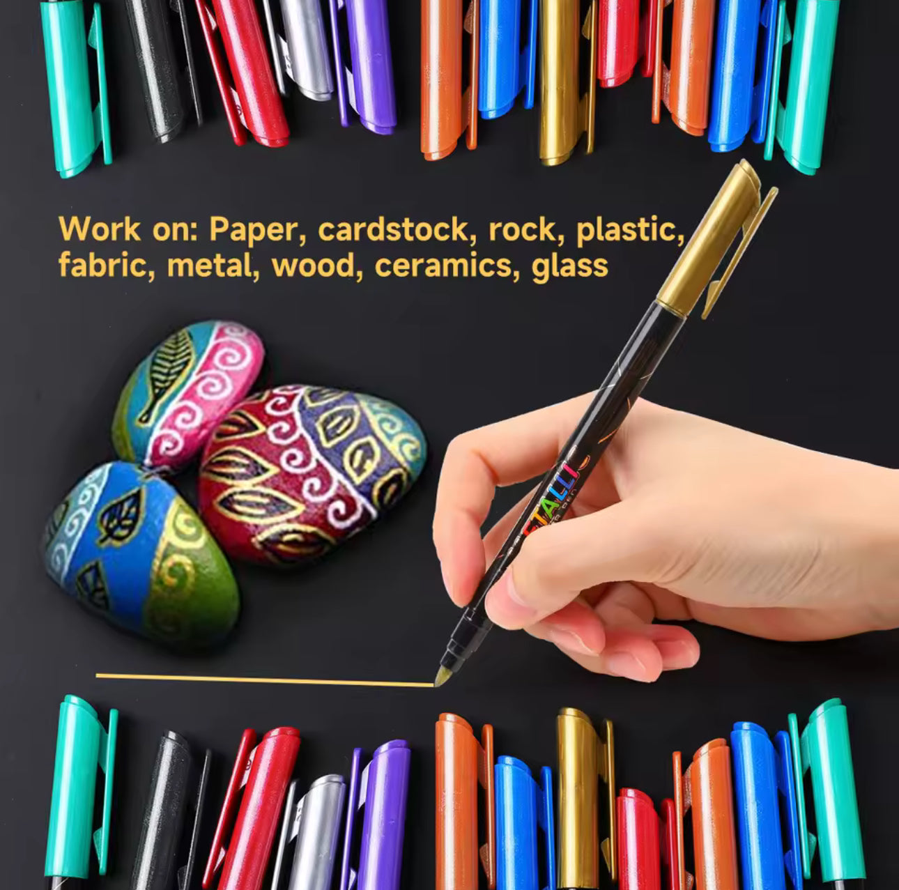 12 Plumones Metalicos