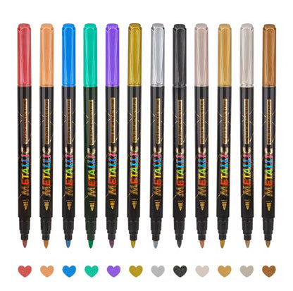 12 Plumones Metalicos