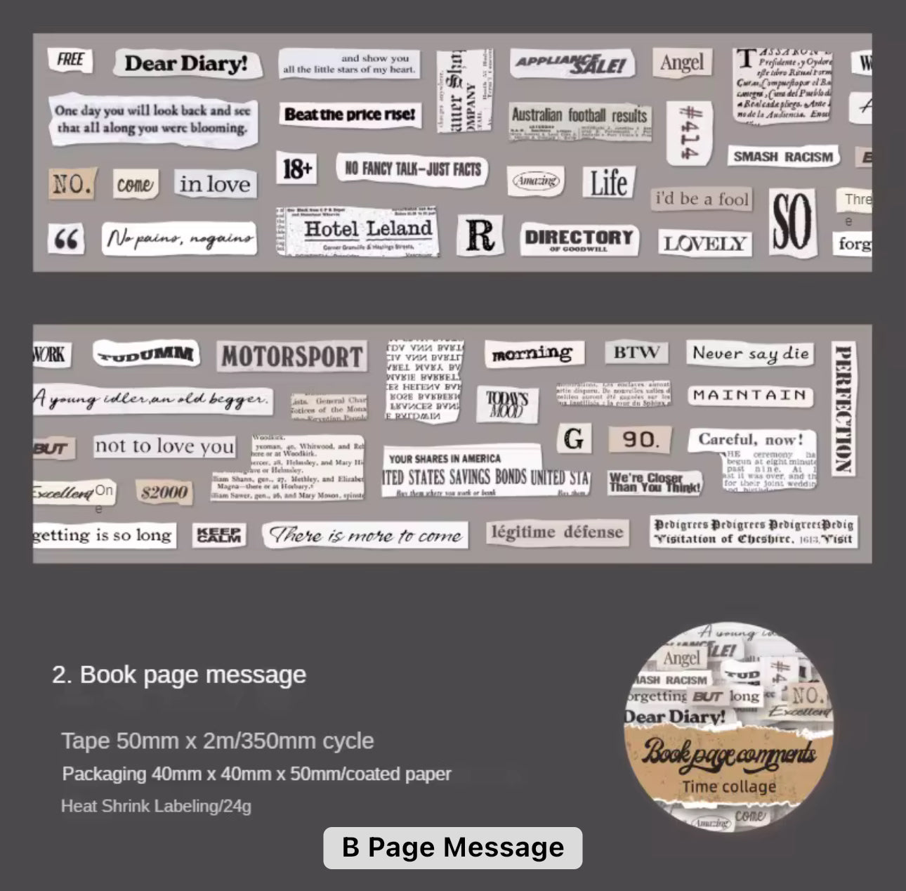 Rollo de Stickers Palabras & Frases