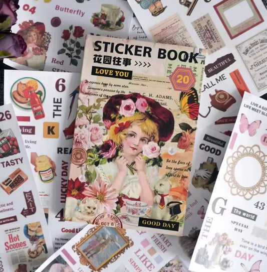 Libro de Stickers Vintage - 20 paginas