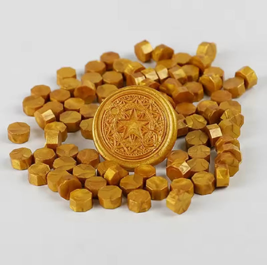 100 Pastillas de cera para sellos de lacre - Dorado