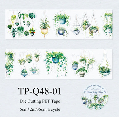 Rollo de Stickers Plantas Verdes colgantes