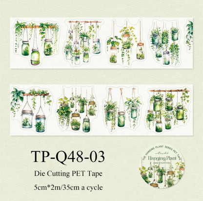 Rollo de Stickers Plantas Verdes colgantes