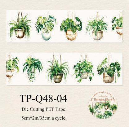 Rollo de Stickers Plantas Verdes colgantes