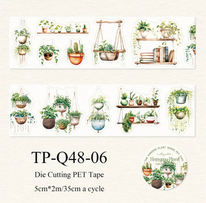 Rollo de Stickers Plantas Verdes colgantes