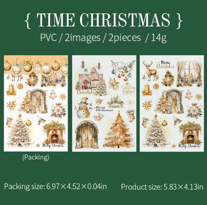 2 Hojas Stickers transfer Navidad