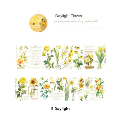 Washi Tape Ancho Flores por color