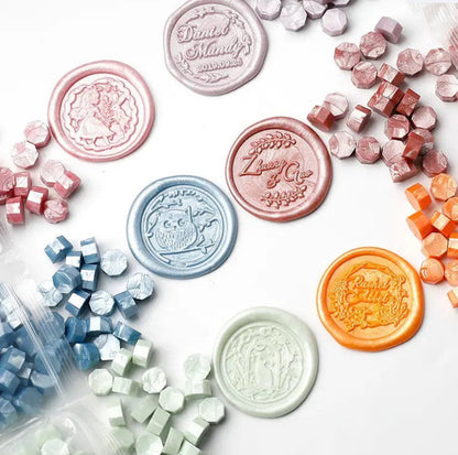 100 Pastillas de Cera para sellos de lacre - Más de 20 colores !