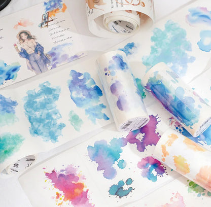 Rollo de Stickers Manchas acuarela