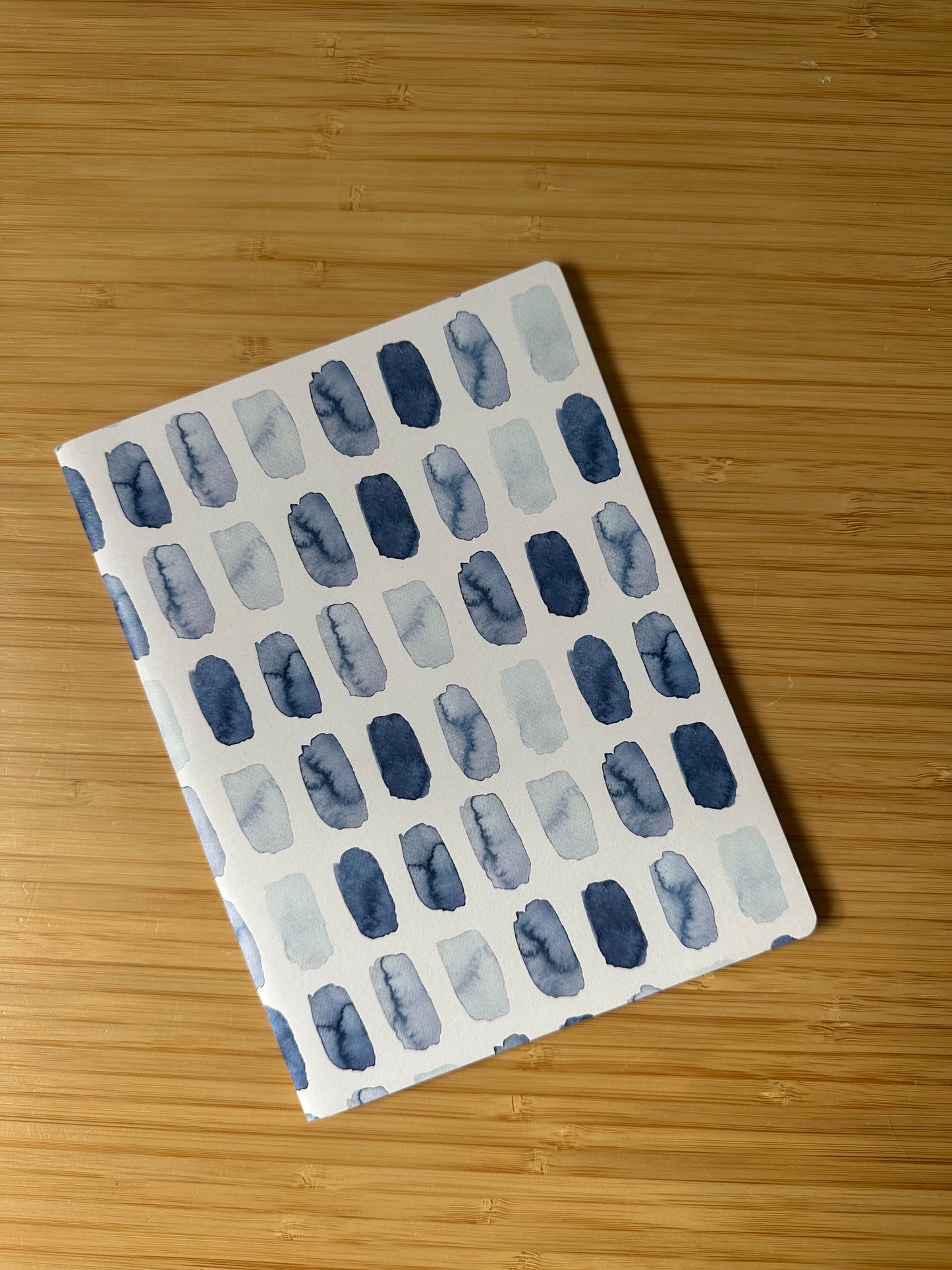 Libreta Unica Manchas azules acuarela
