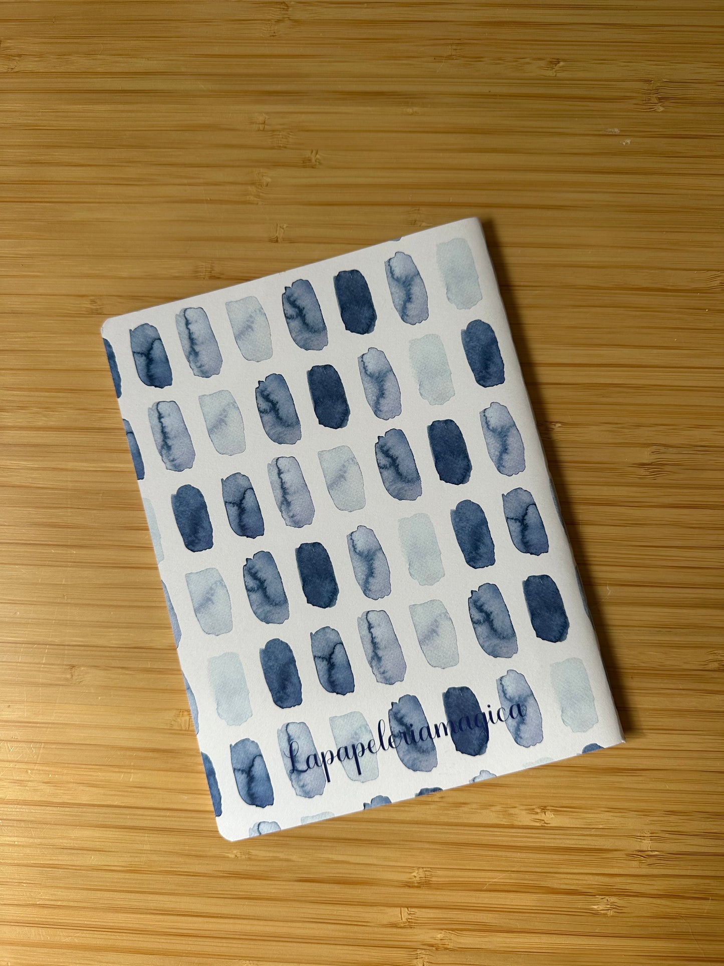 Libreta Unica Manchas azules acuarela