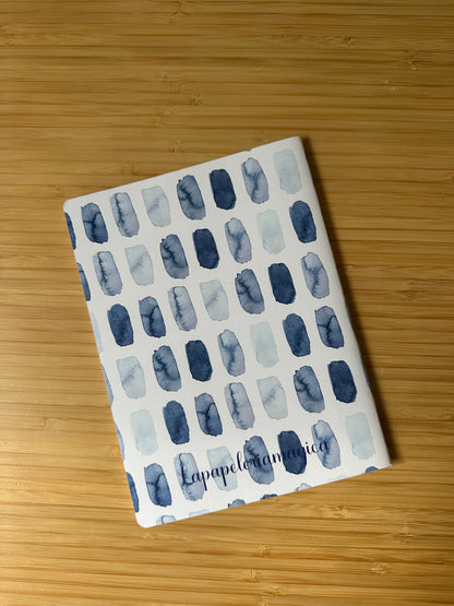 Libreta Unica Manchas azules acuarela