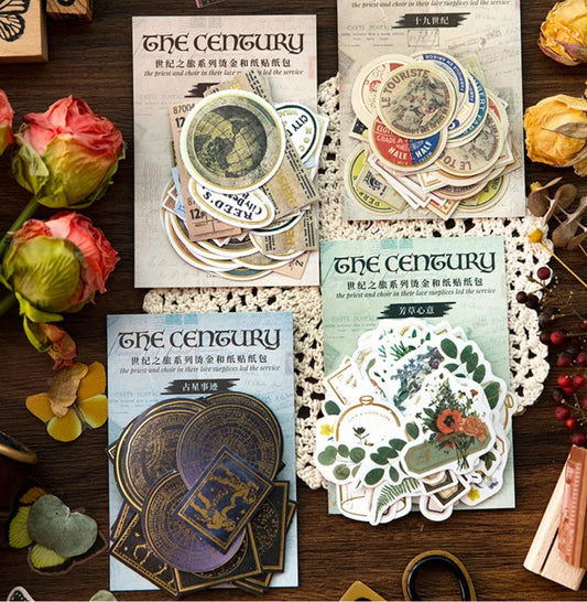 40 Stickers The Century con foil dorado