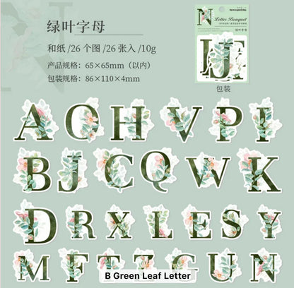 26 Stickers Letras Alfabeto