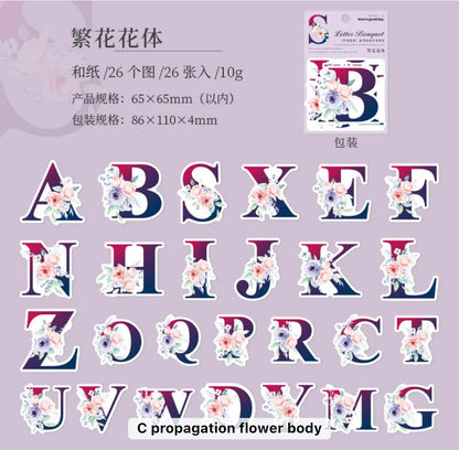 26 Stickers Letras Alfabeto