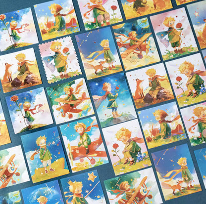 4 paquetes - 60 Stickers Principito Detalles dorados holograficos