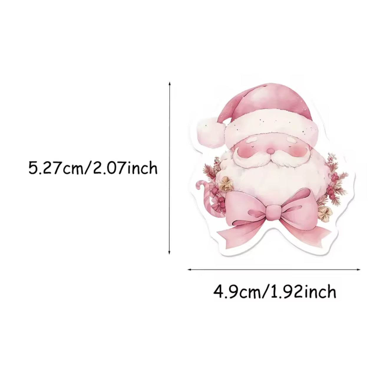 50 Stickers Vinil Rosa Navidad