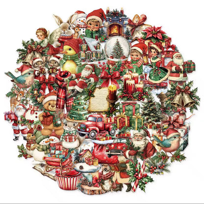 50 Stickers transparentes Navidad