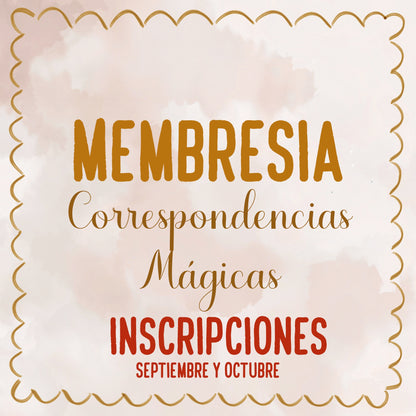 💌 MEMBRESIA "Correspondencias Mágicas"💌