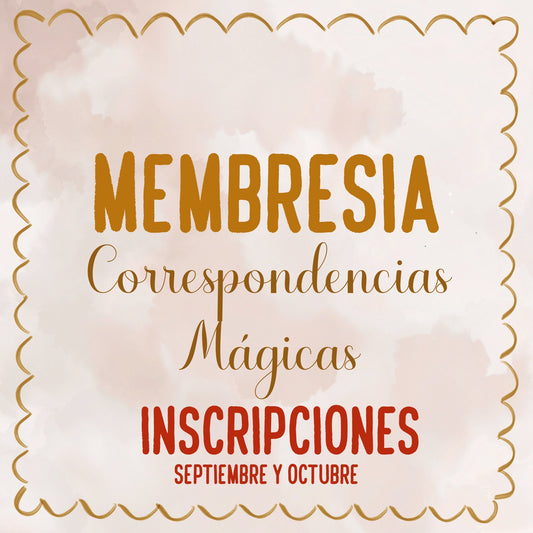 💌 MEMBRESIA "Correspondencias Mágicas"💌
