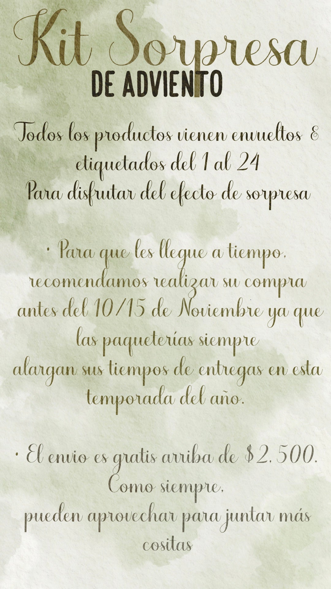 🎁✨ KIT DE ADVIENTO SORPRESA ✨🎁