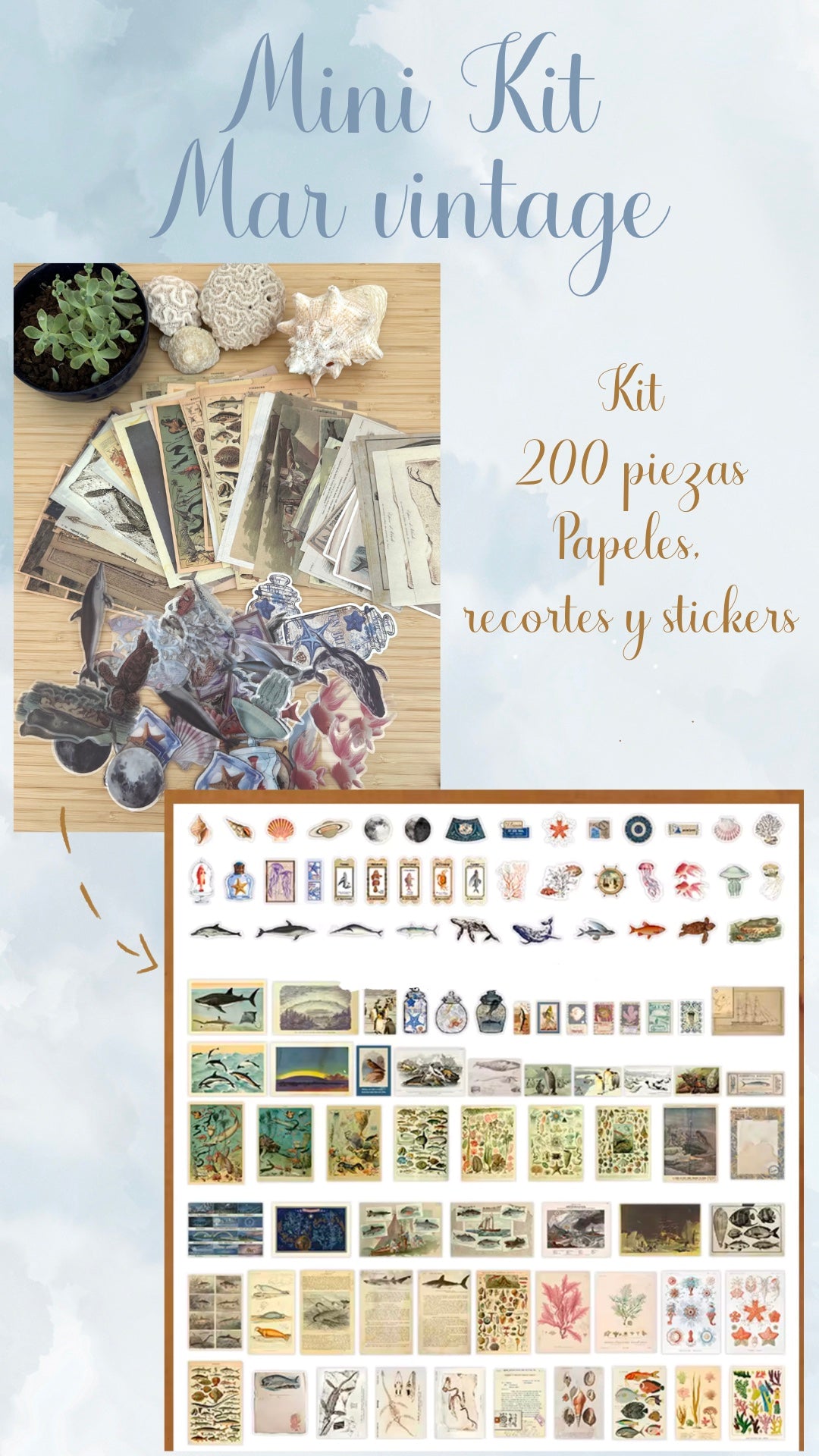 🌊🐠✨MINI KIT MAR VINTAGE ✨🌊🐋