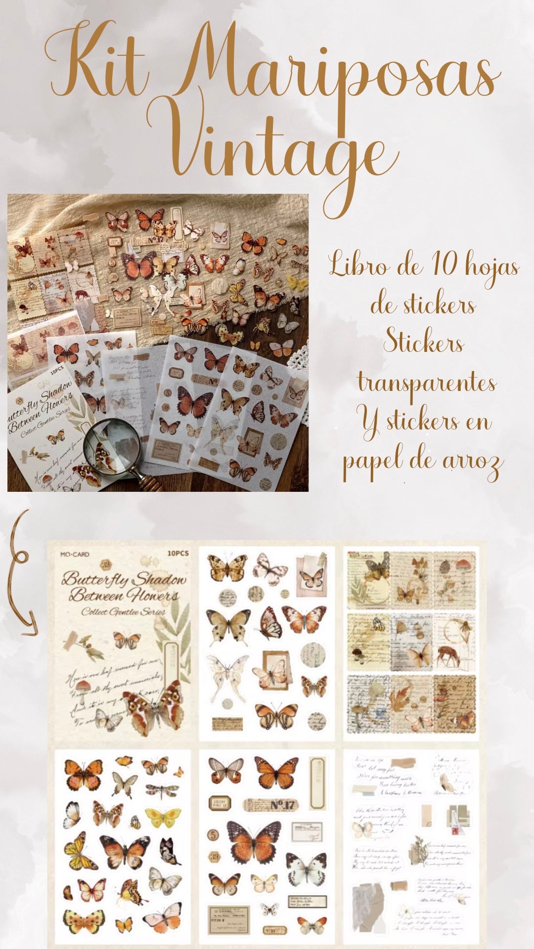 🦋✨ KIT MARIPOSAS VINTAGE✨🦋