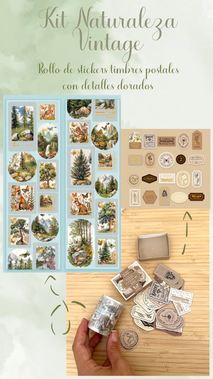 🍁🐌✨ KIT NATURALEZA VINTAGE✨🫎🍁