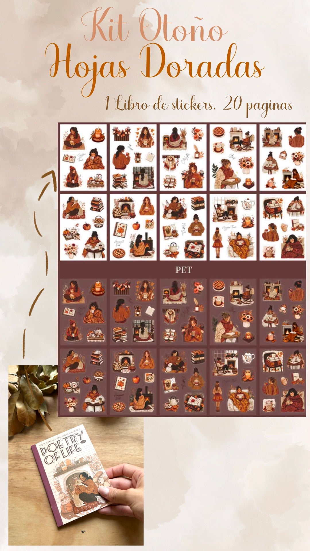 🍁🍂✨ KIT OTOÑO - HOJAS DORADAS✨🍂🍁