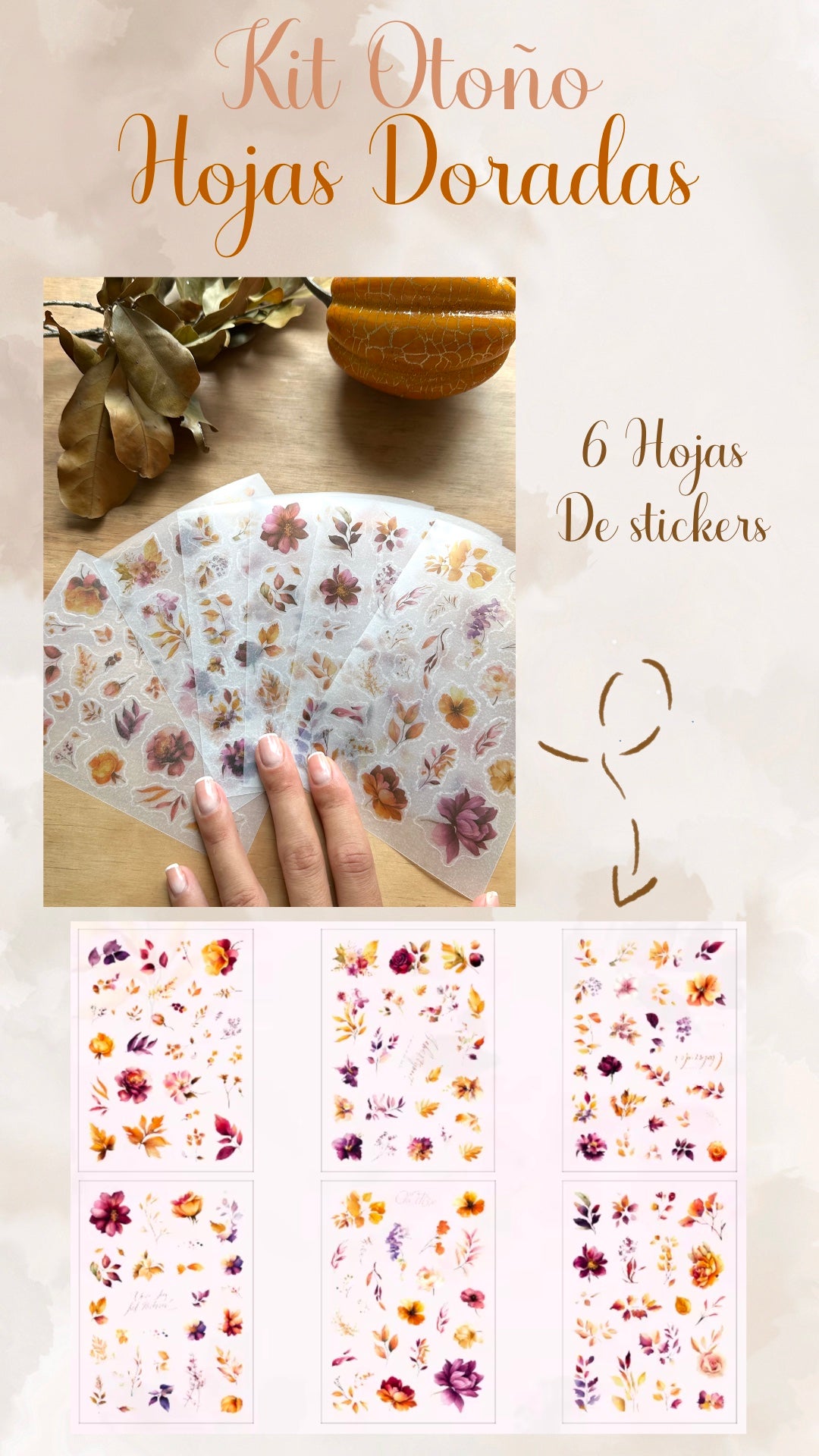 🍁🍂✨ KIT OTOÑO - HOJAS DORADAS✨🍂🍁