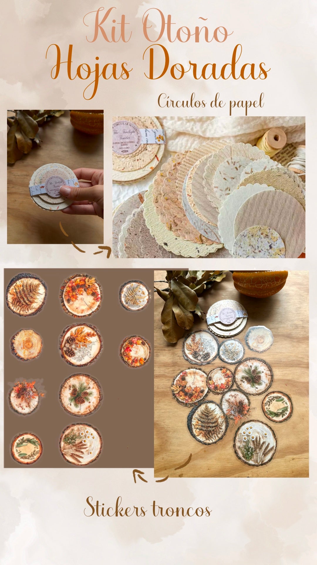 🍁🍂✨ KIT OTOÑO - HOJAS DORADAS✨🍂🍁