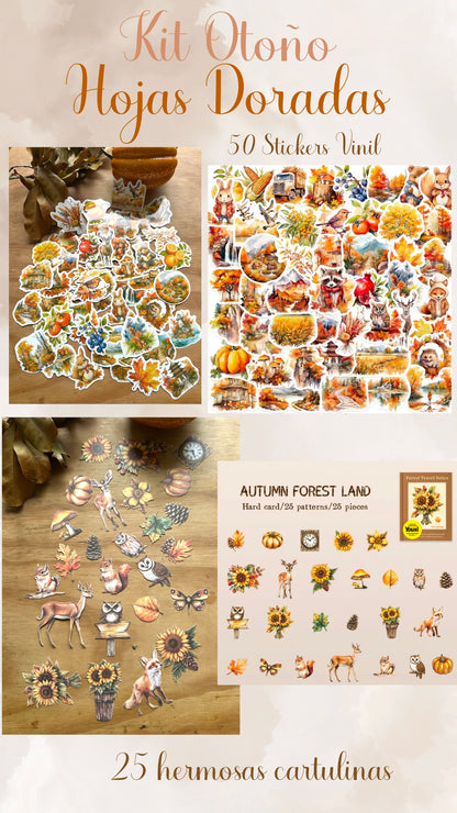 🍁🍂✨ KIT OTOÑO - HOJAS DORADAS✨🍂🍁