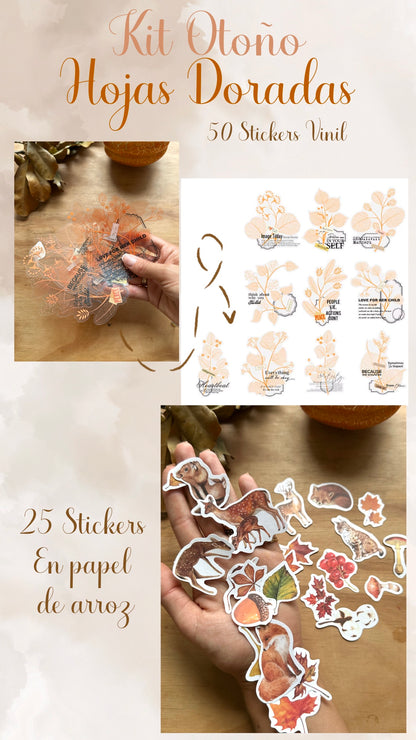 🍁🍂✨ KIT OTOÑO - HOJAS DORADAS✨🍂🍁